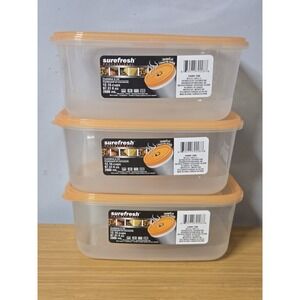 Surefresh 12.15 Cups/97.31oz  Dry/Cold/Freezer Food Storage Containers. Lot Of 3